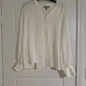 Ivory Blouse with Button Details